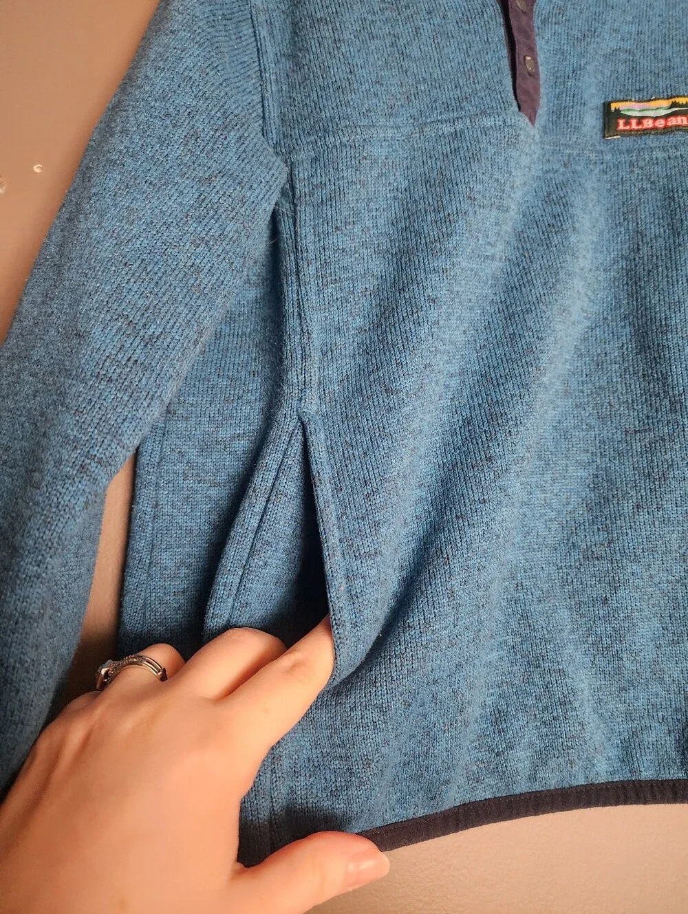 L.L. Bean kids pullover fleece sweater jacket size 6x / 7